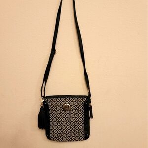 Logo, Monogram, brown crossbody purse. 9x9. EUC.